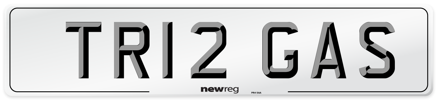 TR12 GAS Number Plate from New Reg